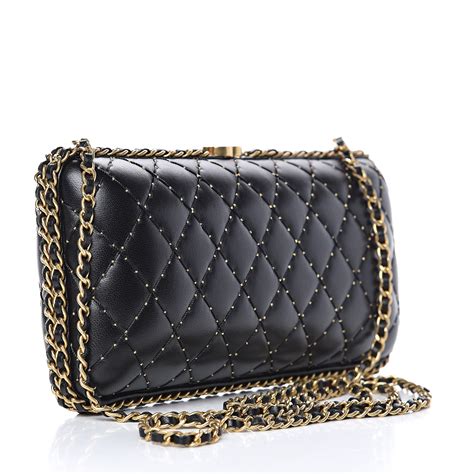 chanel evening clutch|chanel clutch with chain black.